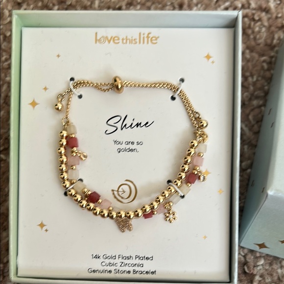 Kohl's Jewelry - Gold and Pink Bracelet